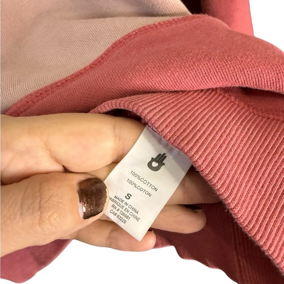 Spiritual Gangster Triblock Bridget Raglan Pullover Crewneck Cotton Sweatshirt S - Picture 4 of 7